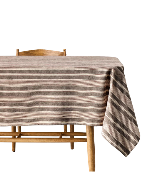 84"x60" Tablecloth Toffee Stripe 
