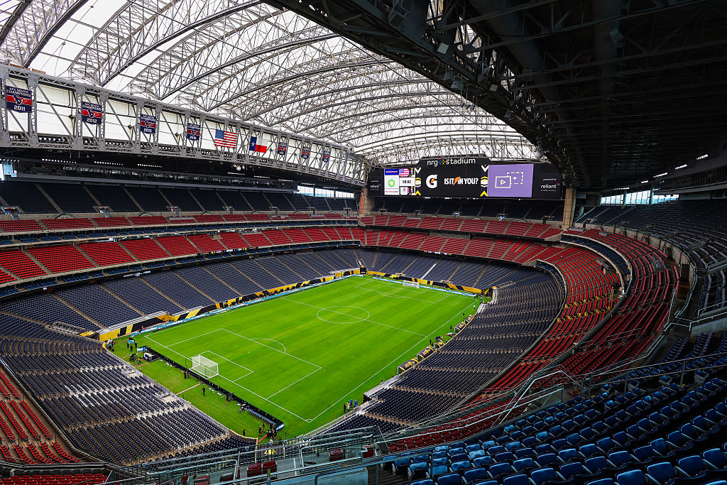 HOUSTON, TEXAS - JULY 5: A general interior view of NRG Stadium, host venue for the FIFA World Cup 2026 during the United States Training Session and Press Conference at NRG Stadium on July 5, 2025 in Houston, Texas. (Photo by Robbie Jay Barratt - AMA/Getty Images)
