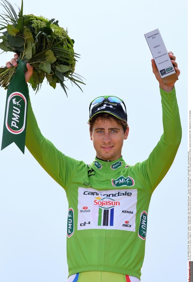 The green jersey winner of 2014, Peter Sagan (Cannondale)