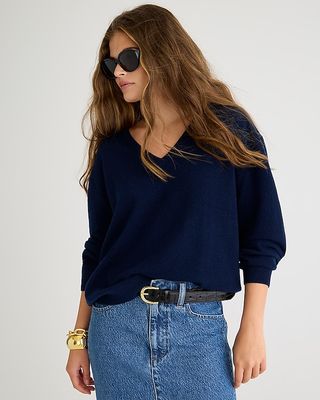 Cashmere Relaxed V-Neck Sweater