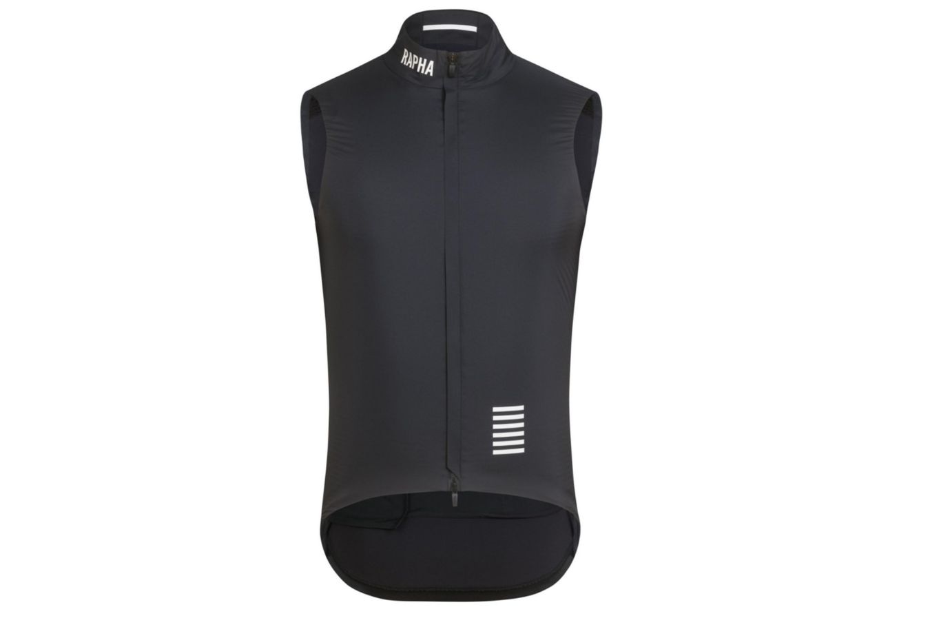 black cycling gilet