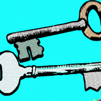 Keys in comic book style