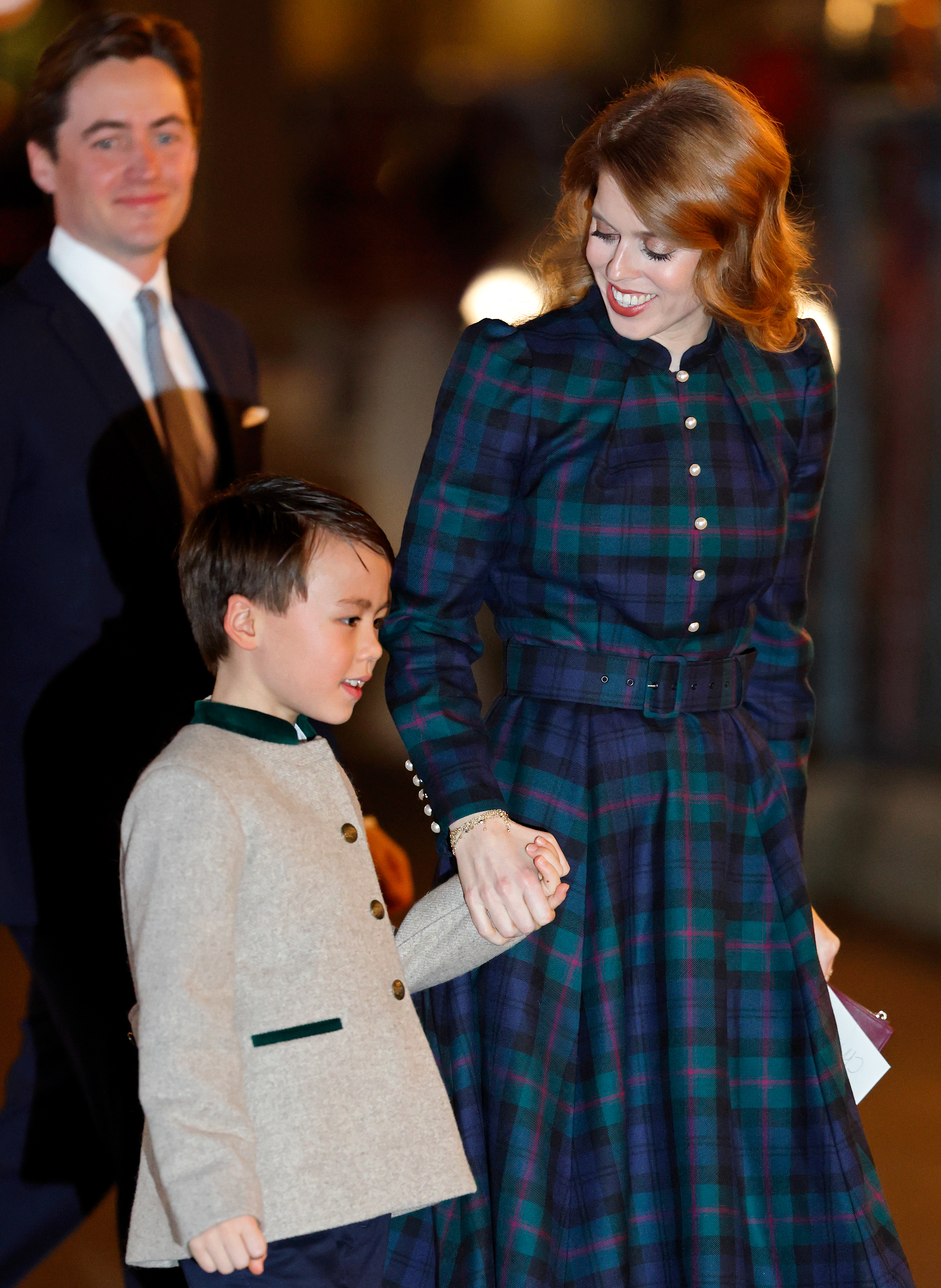 Edoardo Mapelli Mozzi, Christopher Woolf Mapelli Mozzi and Princess Beatrice attend The &amp;amp;apos;Together At Christmas&amp;amp;apos; Carol Service at Westminster Abbey on December 8, 2023 in London, England. Spearheaded by The Princess of Wales, linked to her Shaping Us campaign and supported by The Royal Foundation, the service is a moment to bring people together at Christmas time and recognise those who have gone above and beyond to help others throughout the year. (Photo by Max Mumby/Indigo/Getty Images)