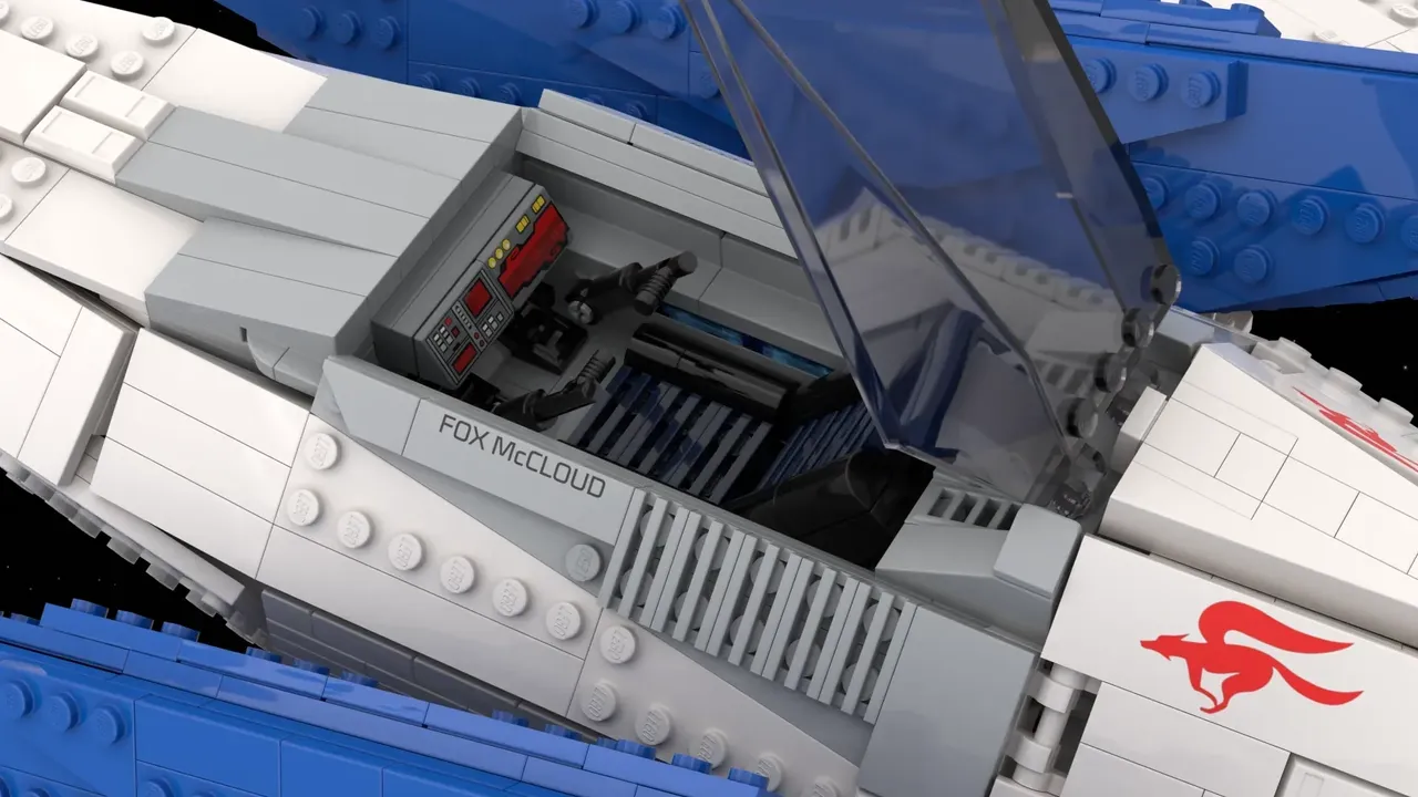 Star Fox Arwing Lego concept build by OfficierSerieuzePruik