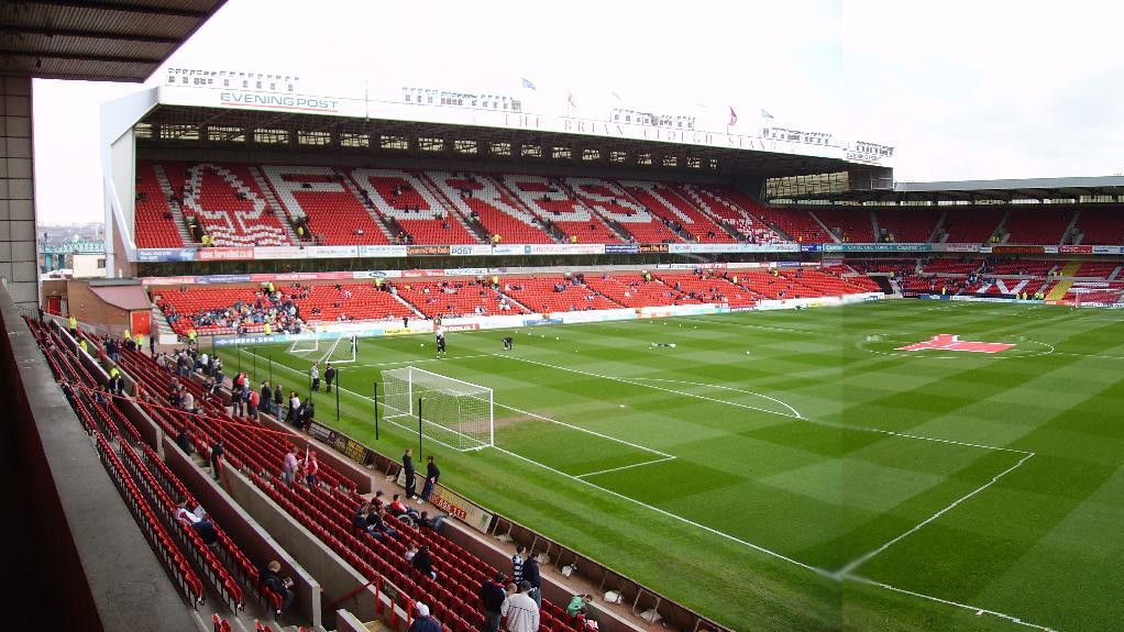 View of Nottingham Forest&#039;s City Ground from the Trent End