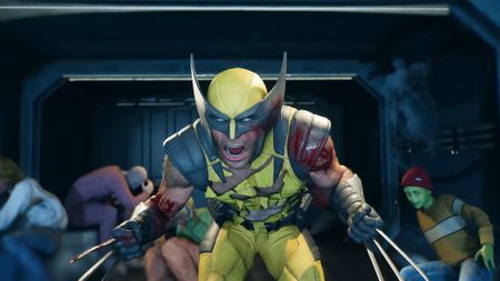 Wolverine, covered in blood, prepares to attack in Marvel's Wolverine.