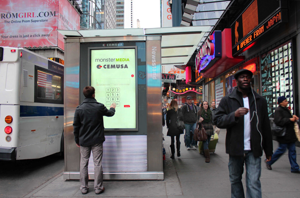 Monster Media, Cemusa Bring Interactive Ads to Times Square Newsstands