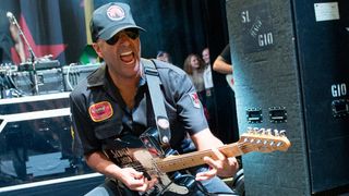 Tom Morello of Rage Against The Machine performs as part of Prophets Of Rage on stage at O2 Shepherd's Bush Empire on August 12, 2019 in London, England.