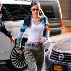 Bella Hadid is seen on March 21, 2022 in New York City
