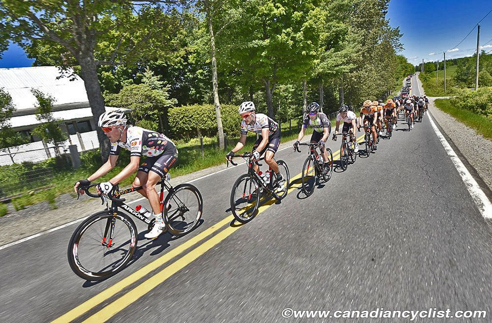 Jelly Belly and Lupus at the front working to bring back the break