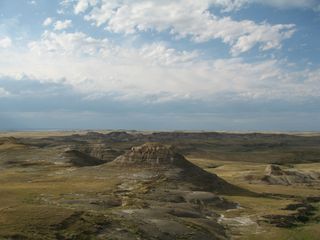 A view of the badlands in Grasslands National Park in 2009.