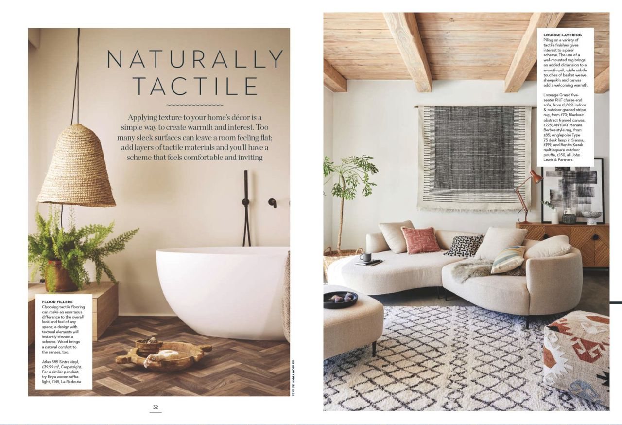 Real Homes magazine August issue natural decorating