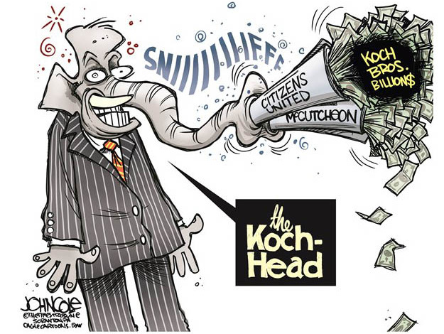 Political cartoon campaign finance