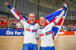 Great Britain's Neah Evans and Elinor Barker came out on top in a thrilling Women's Madison at the Glasgow Worlds