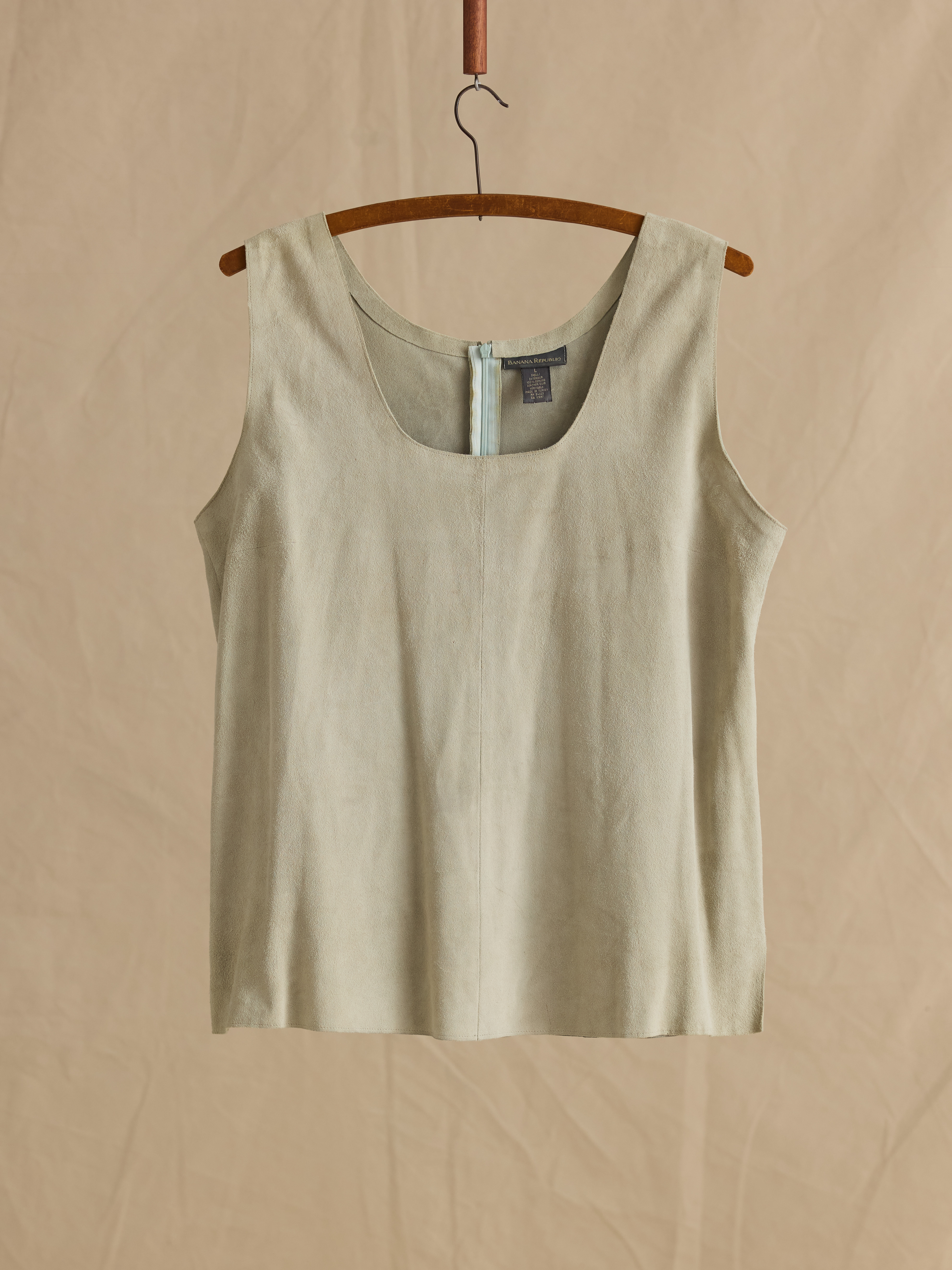 Banana Republic, Suede Zip-Back Tank