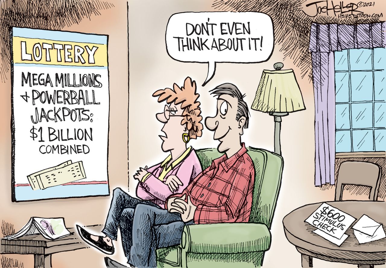 Editorial Cartoon U.S.&amp;amp;nbsp;lottery COVID stimulus