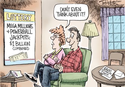 Editorial Cartoon U.S.&nbsp;lottery COVID stimulus