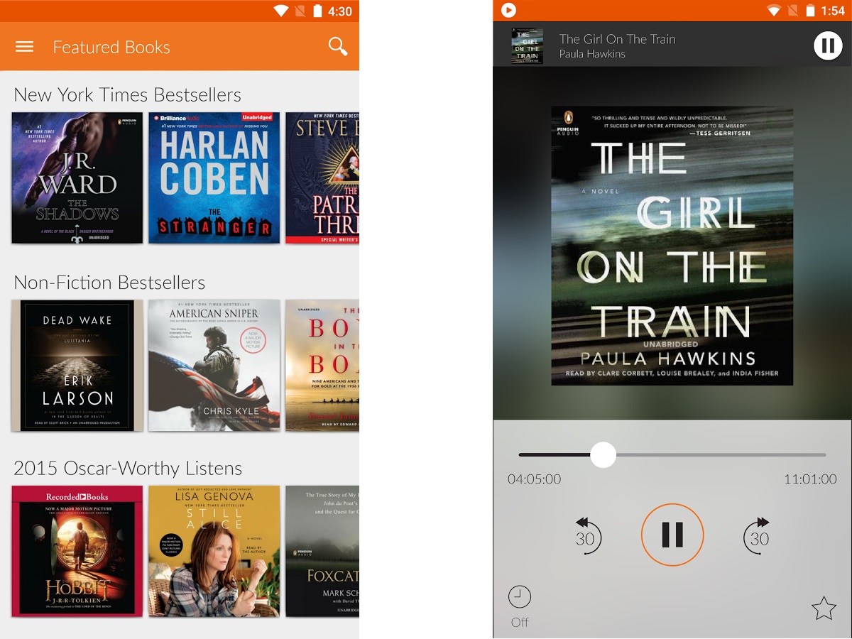 best audio book app players