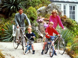 Prince William and Prince Harry visit the Isles of Scilly with their parents in 1989