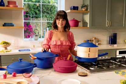 Selena Gomez in her kitchen