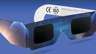 Eclipse Glasses on blue background