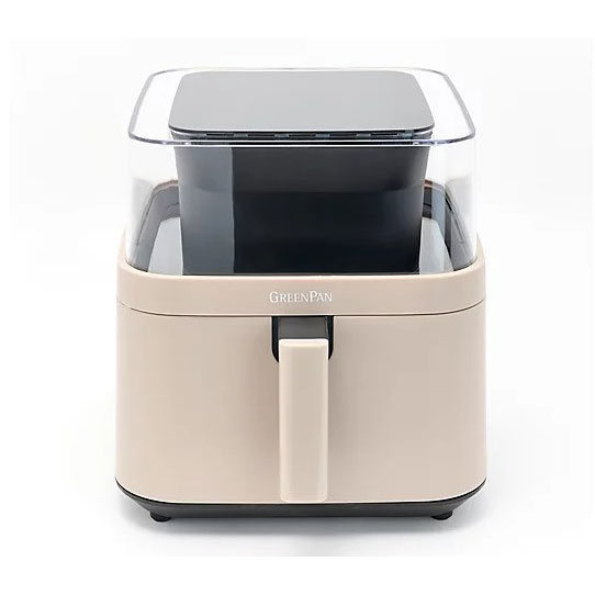 QVC, GreenPan 7Qt Ceramic Nonstick 360 Clear View Air Fryer