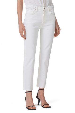 Citizens of Humanity Isola Mid Rise Crop Slim Straight Leg Jeans
