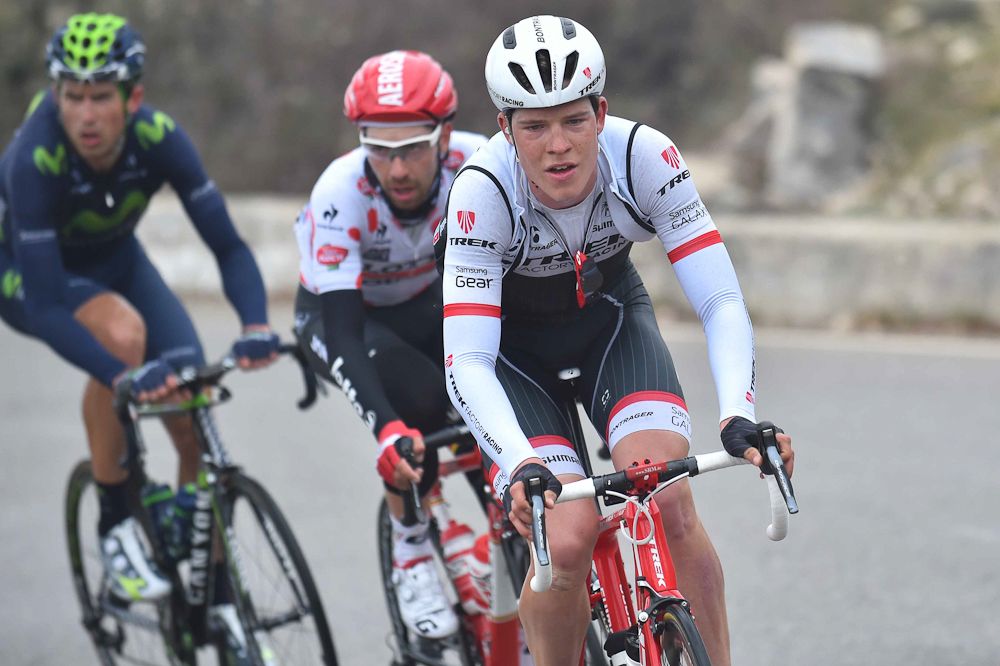 Trek's Bob Jungels driving the pace.