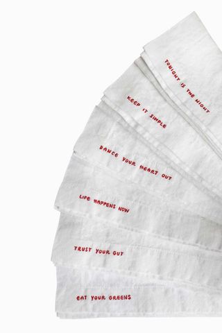 Gratitude Linen Napkins - Set of 6