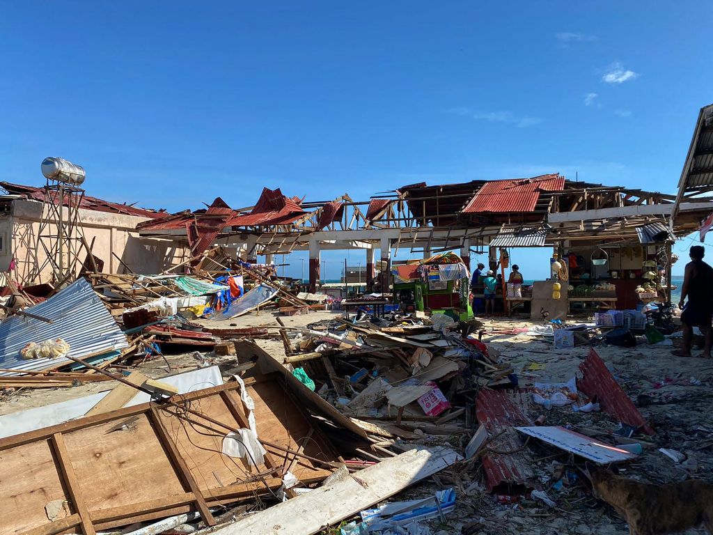 Damage from Typhoon Rai