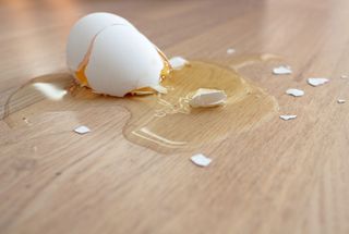 The fact that you can't un-break an egg is a common example of the law of increasing entropy.