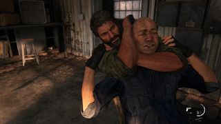 Joel chokes smuggler in The Last of Us Part I