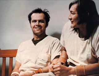 jack nicholson in white uniform as a patient in One Flew Over the Cuckoo's Nest