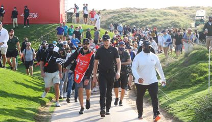 Pieters walks with the crowd
