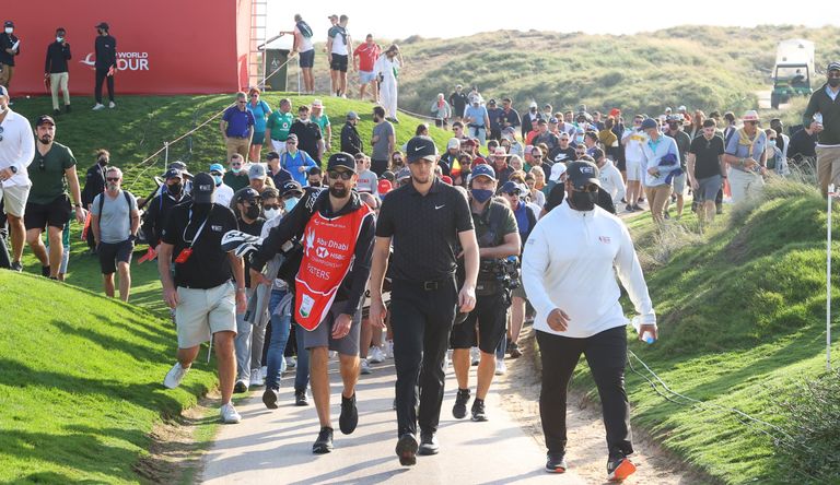 Pieters walks with the crowd