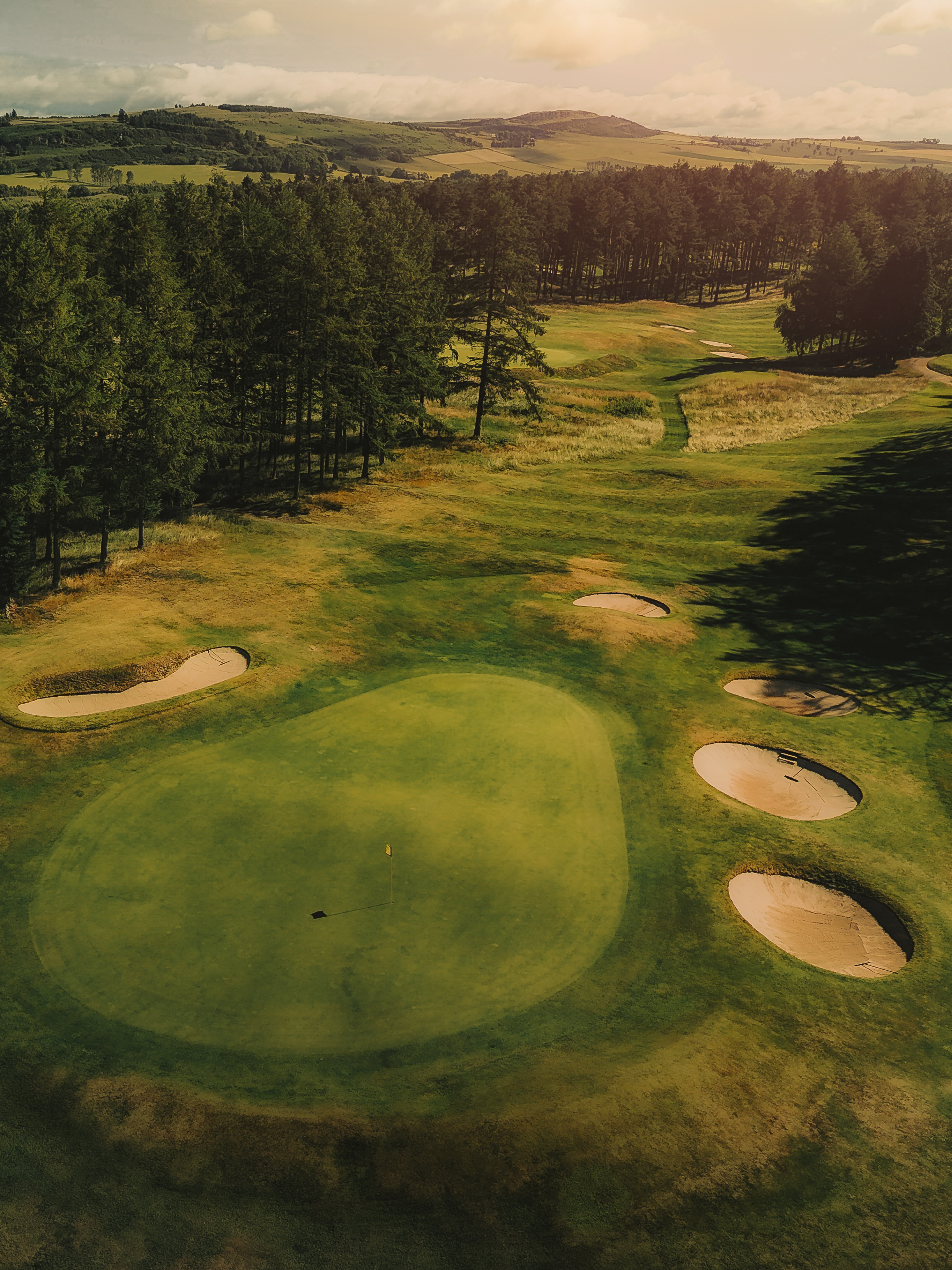 Looking back down a par 3 at Forfar Golf Club