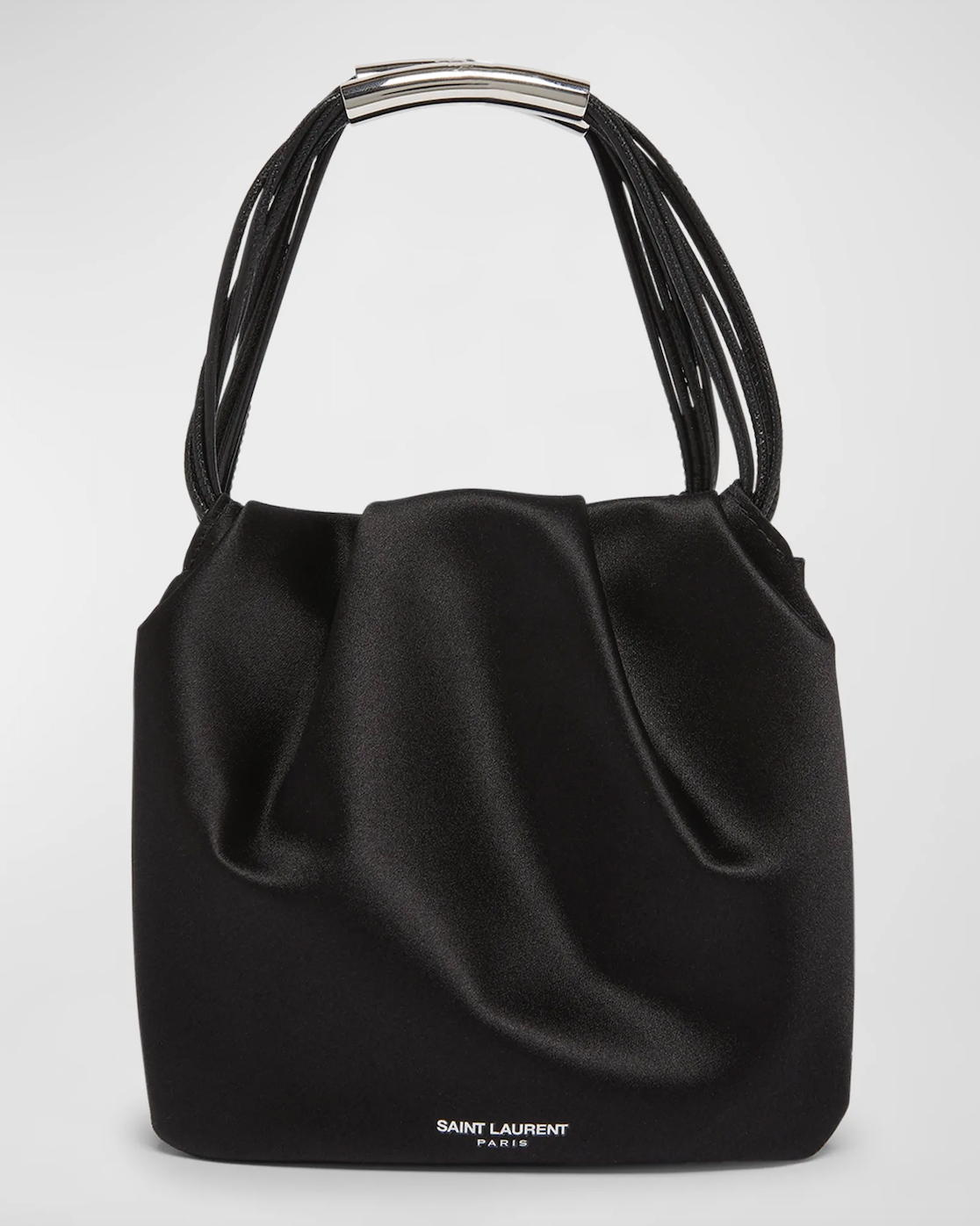 Pochon Mini Top-Handle Bag in Satin Silk