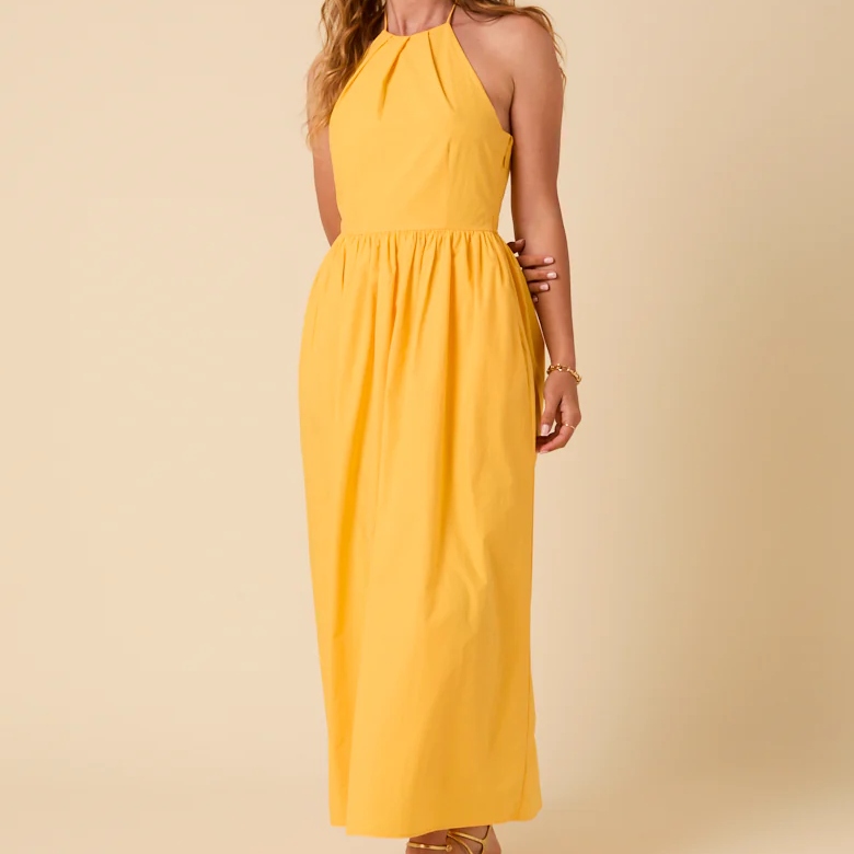 Nobody's Child Yellow Halterneck Dress