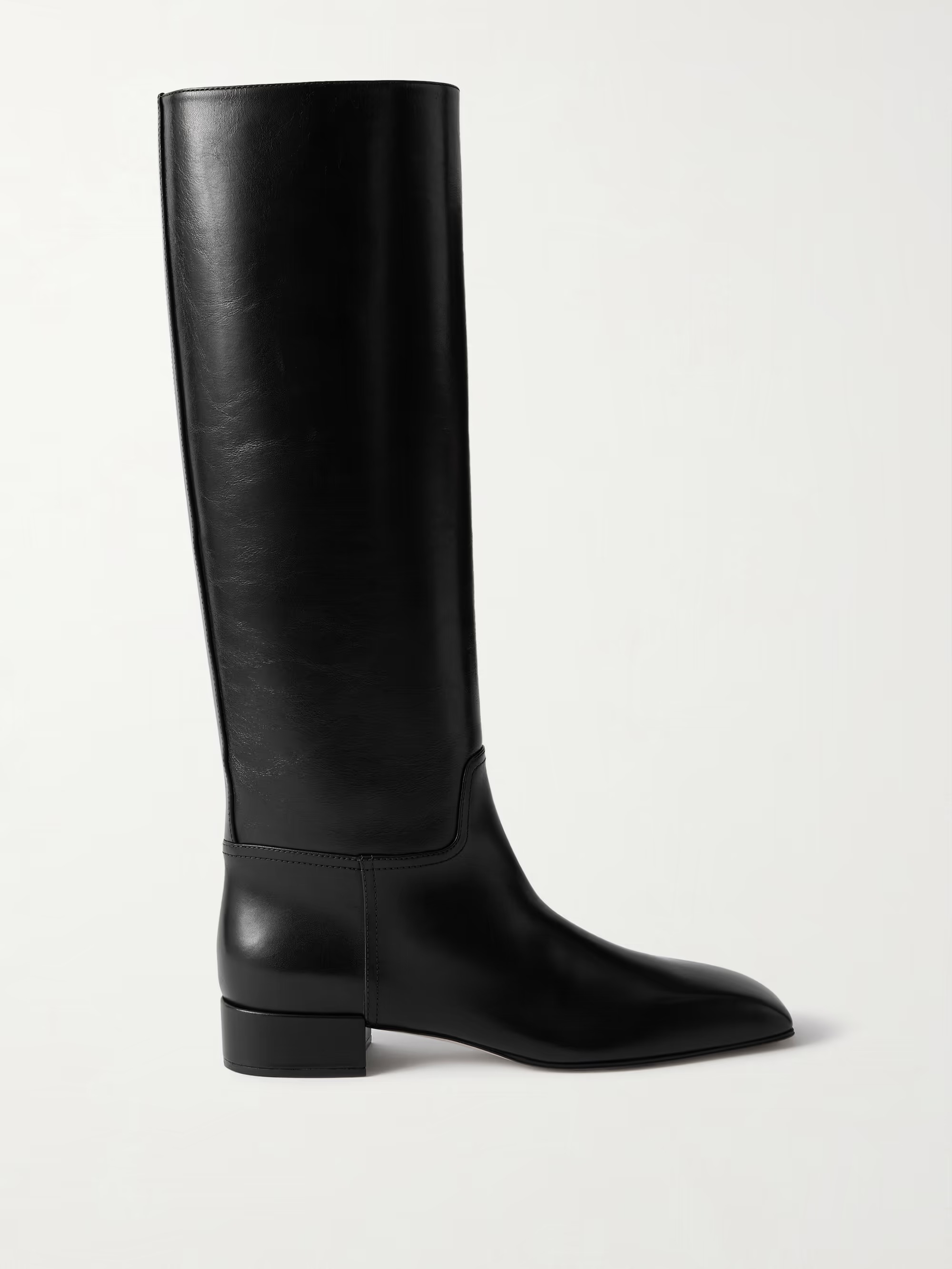 Christen, Classic Square Leather Knee Boots