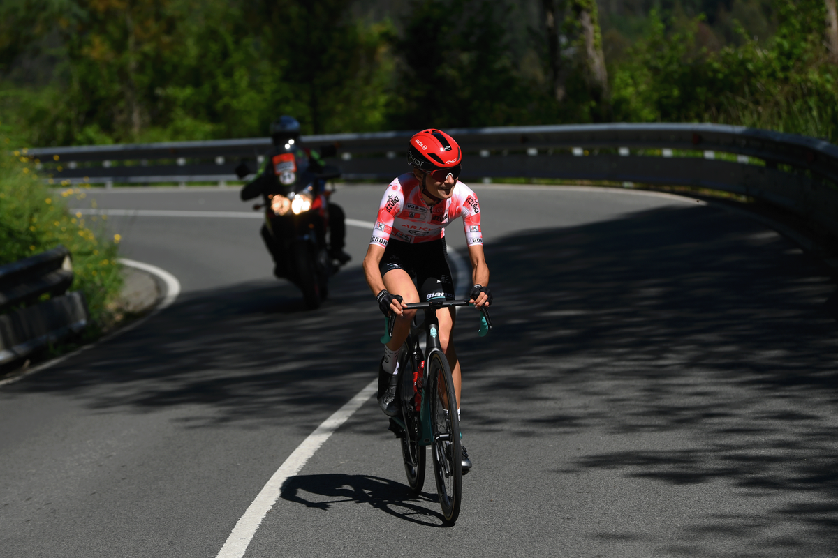 Valentina Cavallar on the solo attack again at Itzulia Women