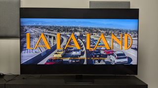 Samsung QN90D with La La Land title on screen