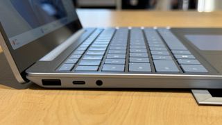 Microsoft Surface Go 3 keyboard from the side
