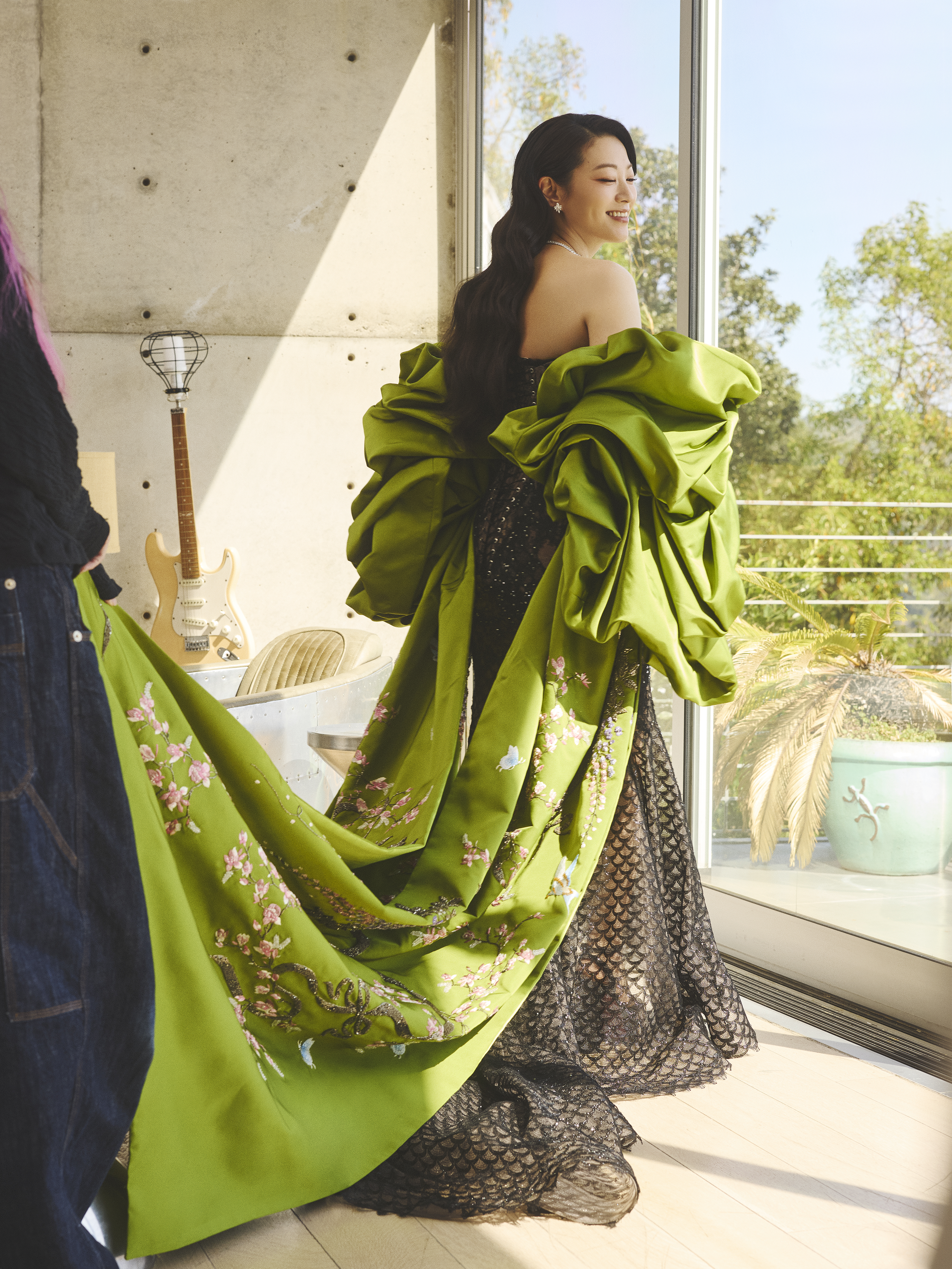 Arden Cho gets ready for the 2026 Oscars red carpet photos