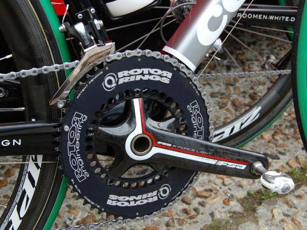 Haussler was also the only TestTeam rider to use Rotor Q-Rings for Paris-Roubaix while the rest were on round rings. All of the riders were on FSA cranks.