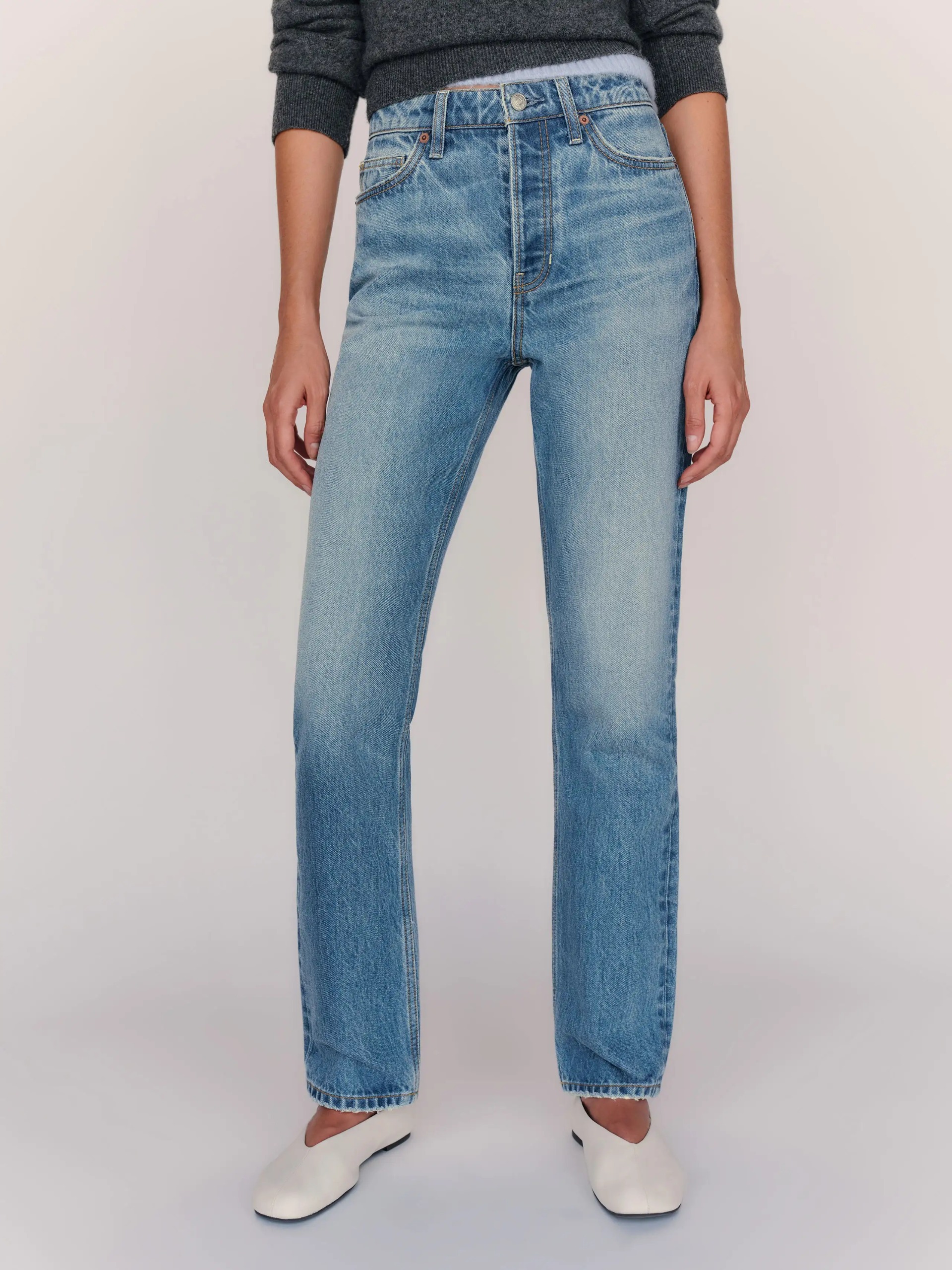 Reformation, Cynthia High Rise Straight Jeans