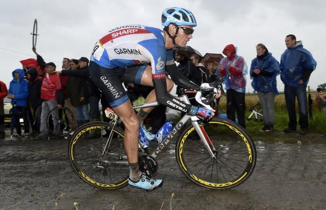 Johan Vansummeren shepherded his Garmin Sharp teammates through the pav&eacute;