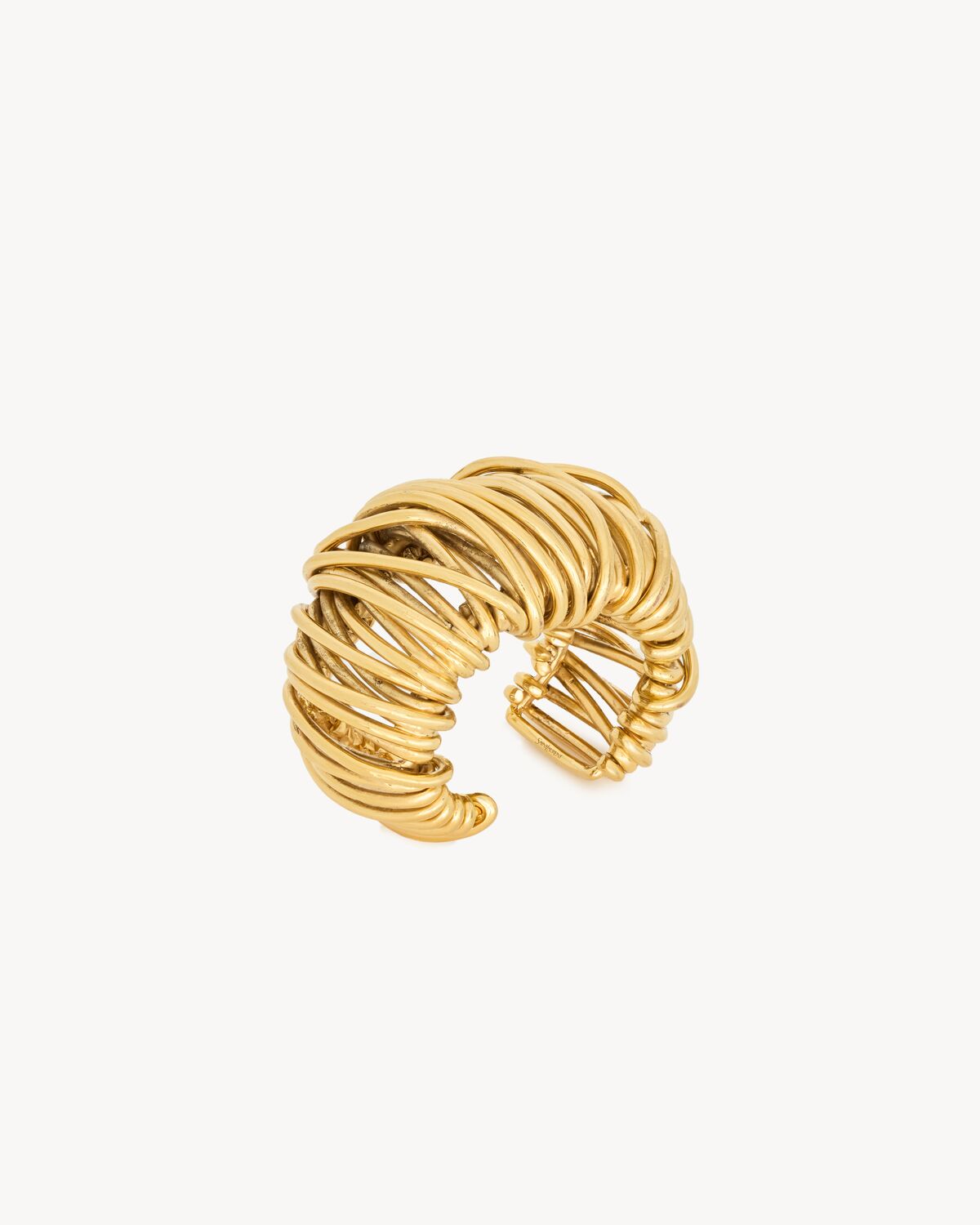 Women's Coil Cuff in Metal in Brass Gold