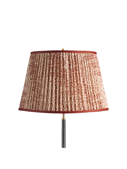 20" Straight Empire Shade in Rust 'Posy' Linen 