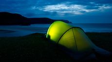 Wild camping at Kearvaig Bay in Sutherland, Scotland 