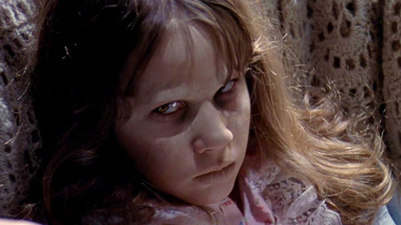 A scary face in The Exorcist
